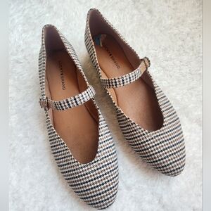 Lucky Brand Mary Jane Houndstooth Flats